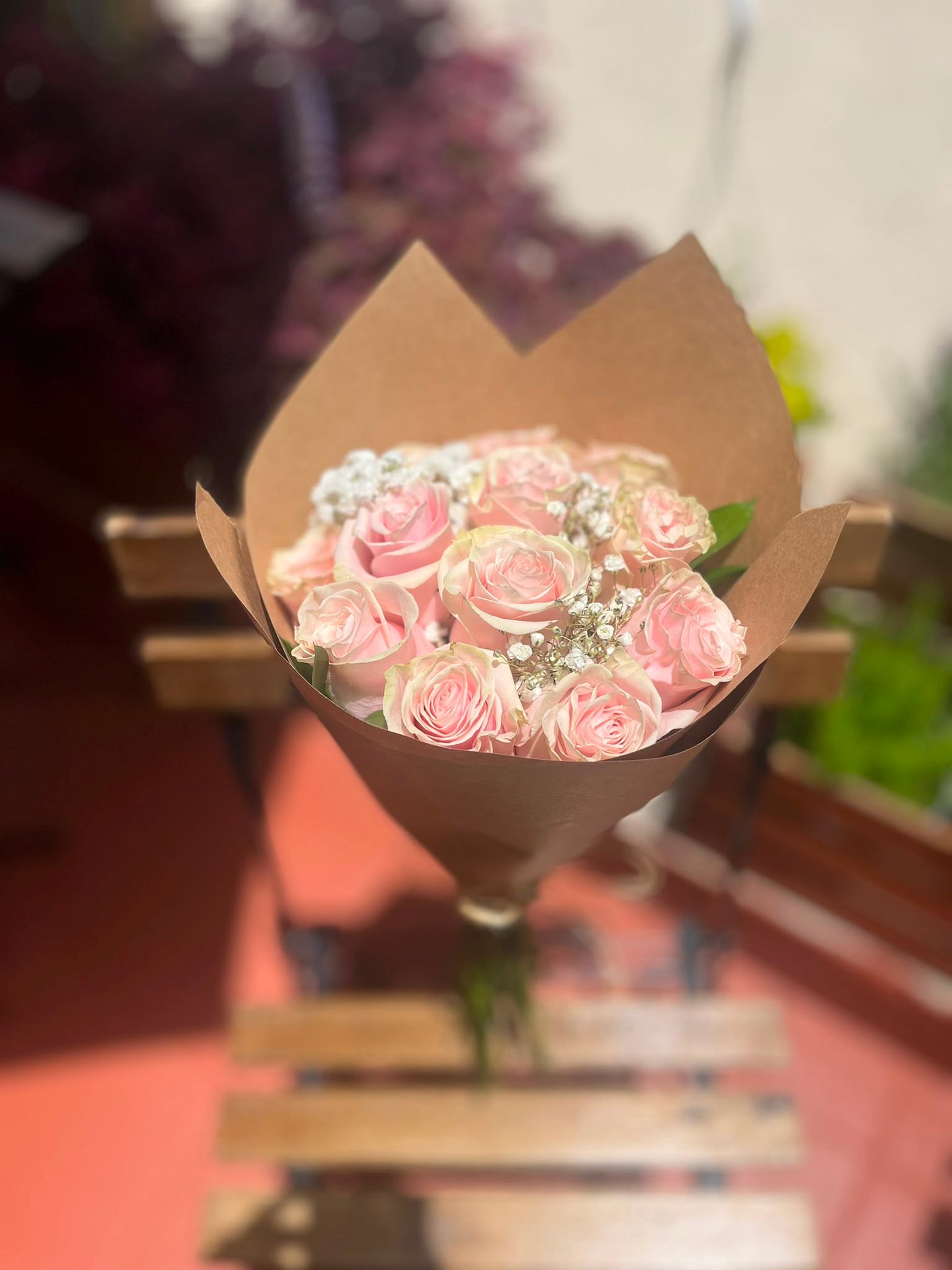 Bouquet 12 rosa rosadas